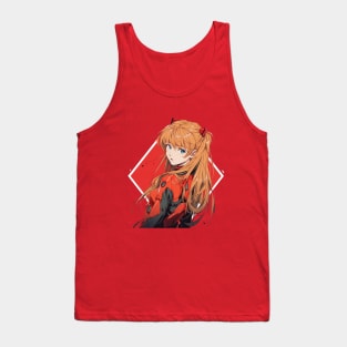 Asuka Langley Soryu evangelion Illustration Tank Top